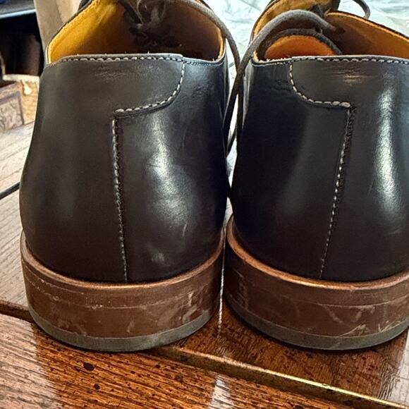 Undandy Men’s Black Suede and Black Gray Leather Oxford Shoes Size 44  11 - Picture 2 of 11